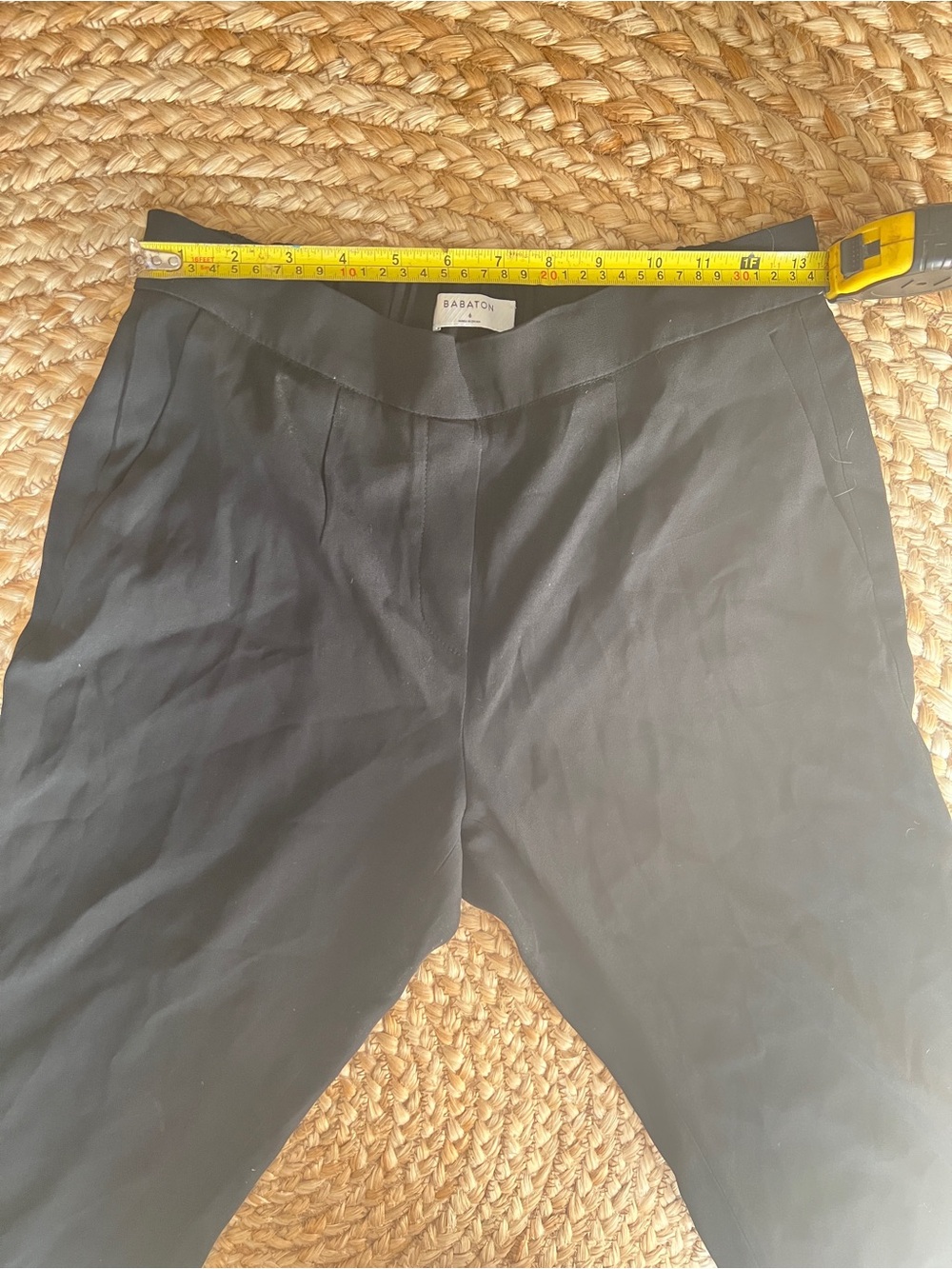 Babaton Black Cropped Pull-On Dress Pants Size 6 - Picture 5 of 6
